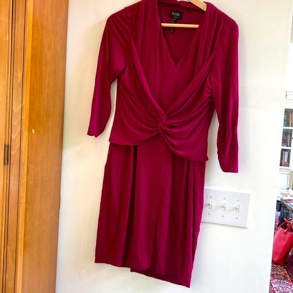 Laundry by Shelli Segal maroon crimson stretchy dress. Size 12. - Picture 1 of 12